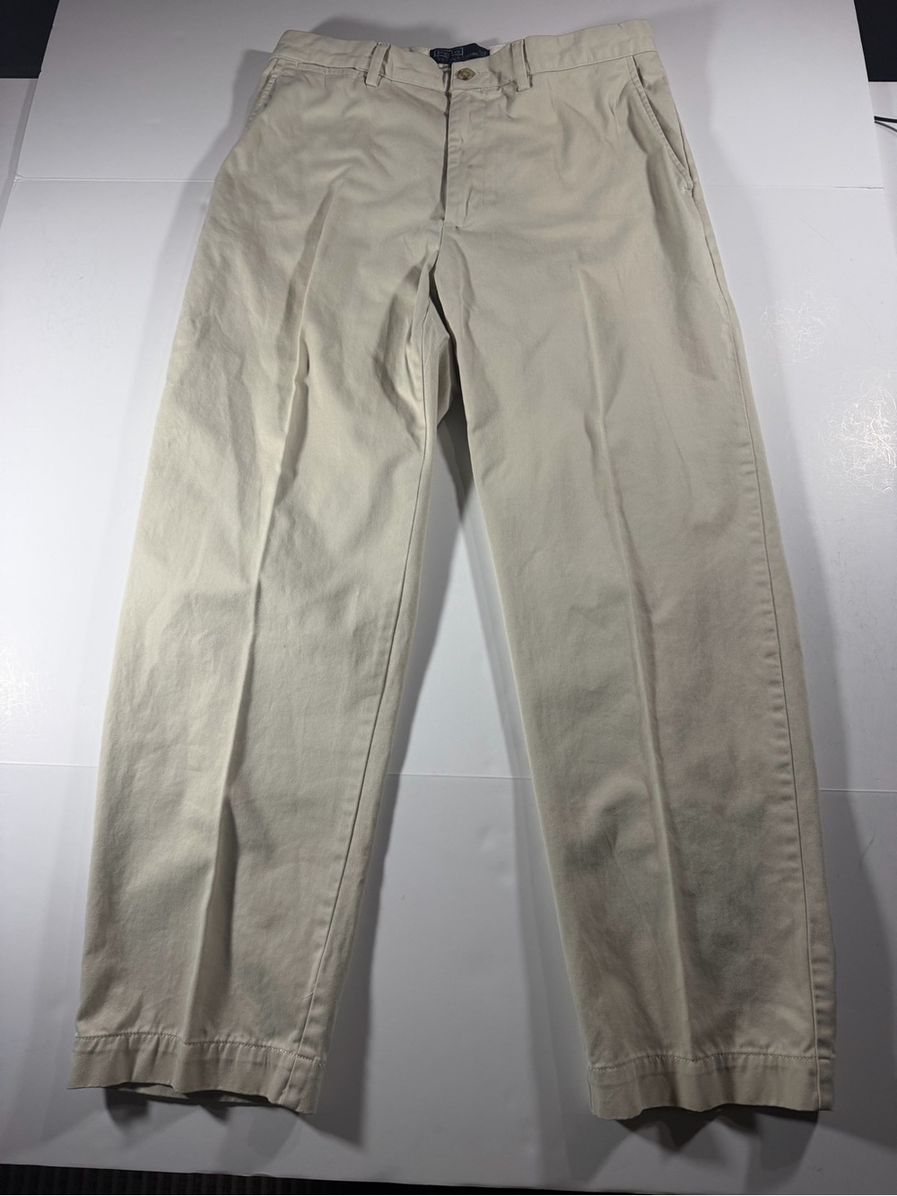 Polo by Ralph Lauren Cream Straight-Leg Chinos 34x29